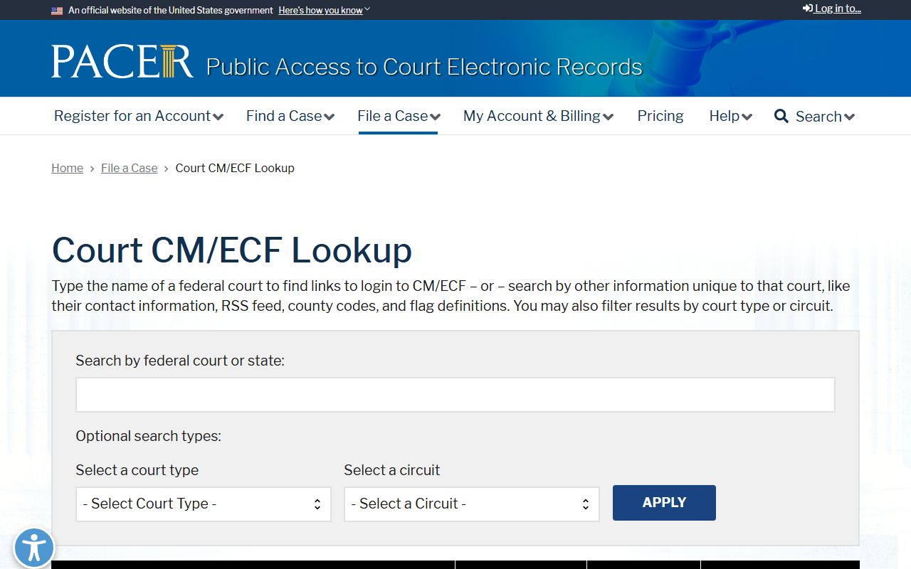St. Helena Parish court dockets PACER CM/ECF lookup