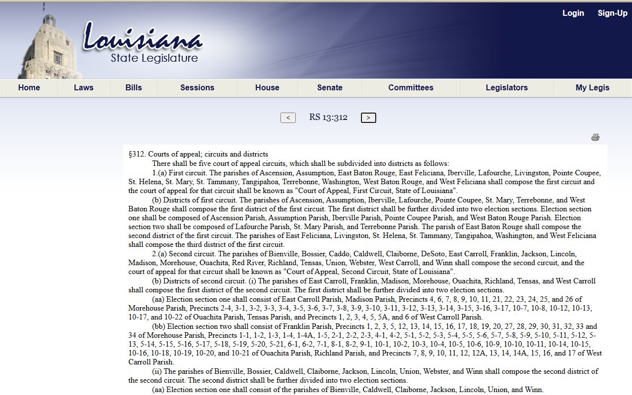 St. Helena Parish court records Louisiana court appeal statute