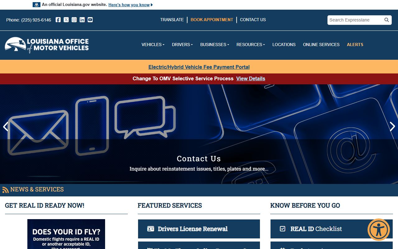 St. Helena Parish traffic court records Louisiana OMV ExpressLane